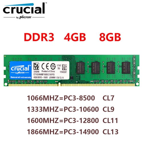 Crucial ddr3 4gb 8gb - crucial,