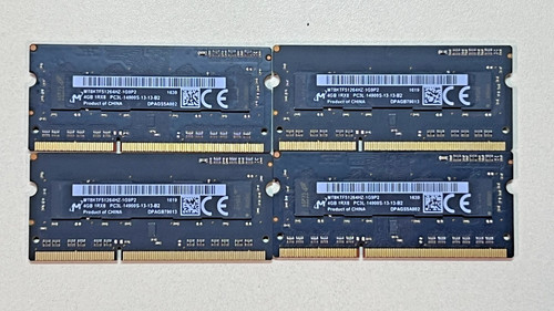 16gb kit micron ddr3l - kit, (4x