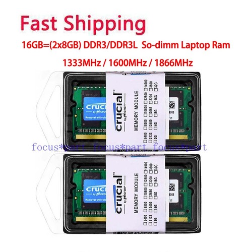 Crucial 16gb 2x8gb - 2x8gb, ddr3